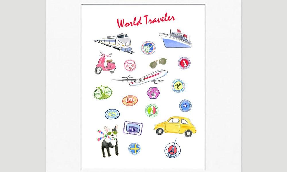 WORLD TRAVELLER ART PRINT