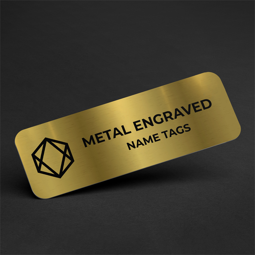 Engraved Metal Name Tags
